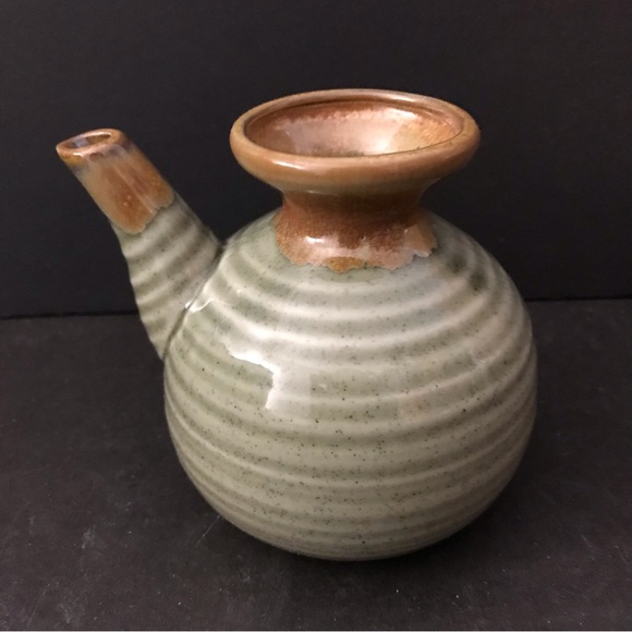 Vintage traditional Hagi-Yagi Pottery with double TEA / SAKE set with 5 tea cups - Picture 6 of 9